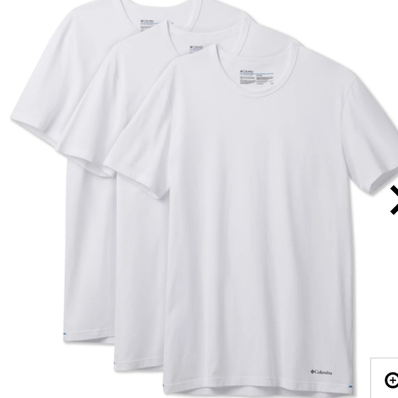 Columbia Men's 3 Pack White Crew Neck Tee Classic Fit T Shirts - Picture 1 of 5